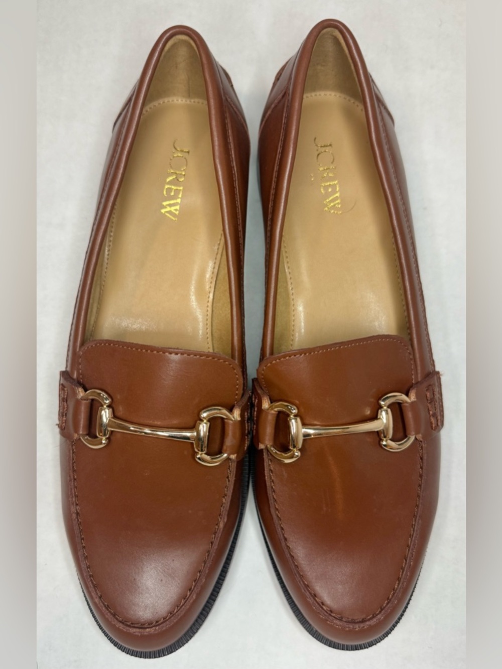 J. Crew Factory Classic Loafers Brown Antique Oak Size 9.5 - Picture 2 of 11